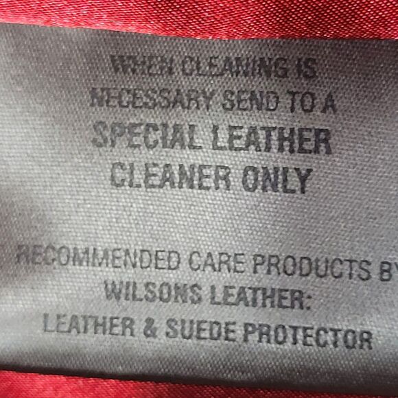 Wilsons Leather Jacket Womens L Red Old Money Moto Biker Bikercore Mock Collar - Picture 12 of 13